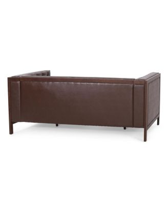 Contemporary Upholstered Sofa with Button-Tufted Diamond Stitching