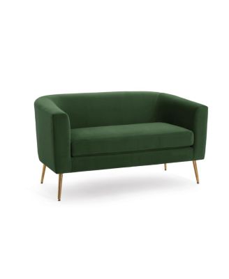 Streamdale Luxurious Velvet Loveseat with Gold Accents and Legs