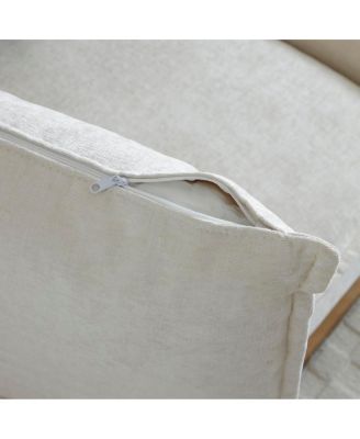 Chenille Sofa Bed, Cozy Lounge Chair with Ottoman 1-Seat