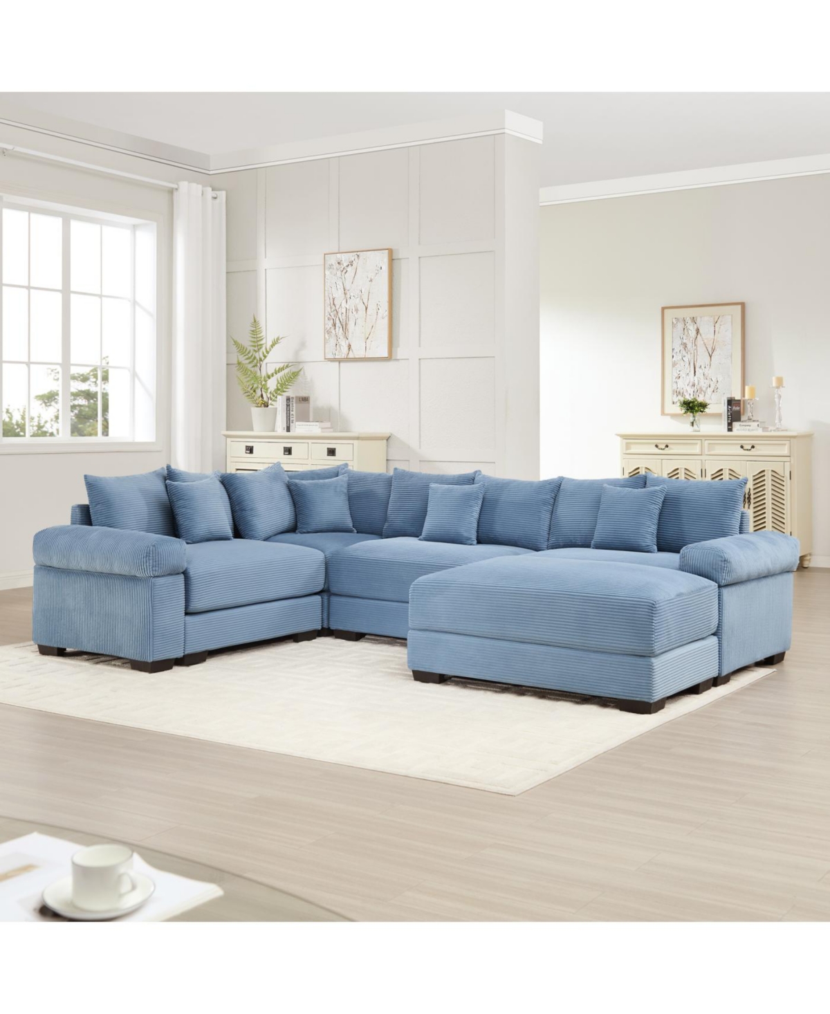 Streamdale Furniture Streamdale Oversized Cloud Modular Sectional Couch with Ottoman