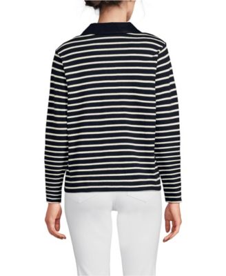 Women's Long Sleeve Mariner Johnny Collar Polo Tops