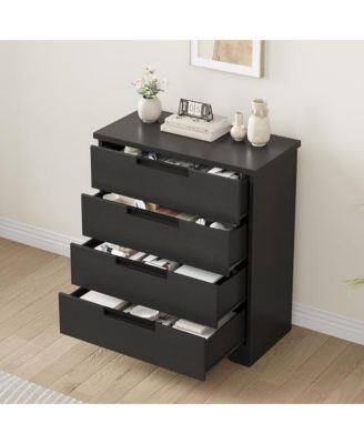 4 Drawer Dresser for Bedroom, 36in Tall 4 Chest of Drawers with Built-in Handles Design
