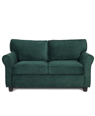 Modern Corduroy 2-Seater Sofa with Removable Cushions & Padded Armrests