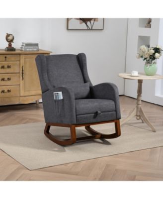 Modern Rocking Chair with Footrest