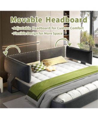 King Size Cloud Bed Frame with Oversized Padded Headboard