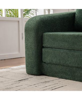 71" 2-in-1 Pull Out Loveseat Sofa Bed with Pillows