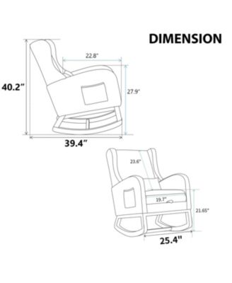 Modern Rocking Chair with Footrest