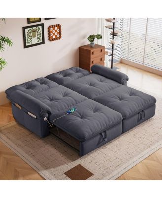 convertible sofa bed, 2-in-1 cloud-like fabric, suitable for living rooms & bedrooms