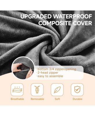 4FT Memory Foam Bean Bag Chair for Adults & Teens - Soft Round Sofa