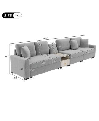 Modern Modular Sofa Couch with Storage
