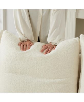 Streamdale 3 Seater + 3 Seater Combo Sofa, Modern Living Room Teddy Sofa, Wooden Frame