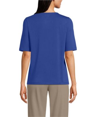 Women's Supima Jersey Half Sleeve Splitneck Shirt