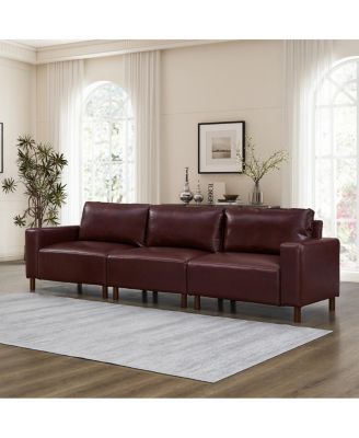 112" Luxury PU Leather Sofa