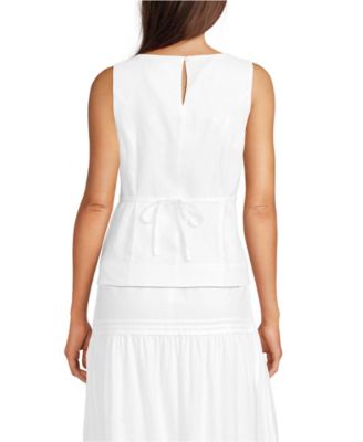 Women's Linen Sleeveless Peplum Top