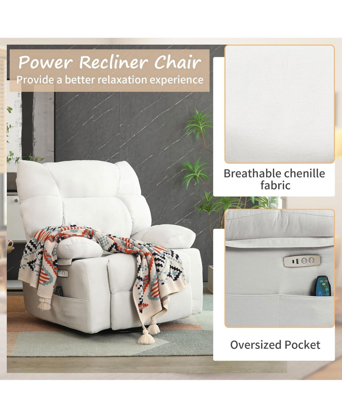 Dyhome Dining Chairs Set of 2, Kitchen Dining Room Chairs, Mid Century Modern Upholstered Boucle Chairs