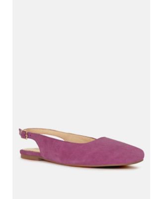 Rag and Co Womens Sozani Real Soft Leather Slingback Flats