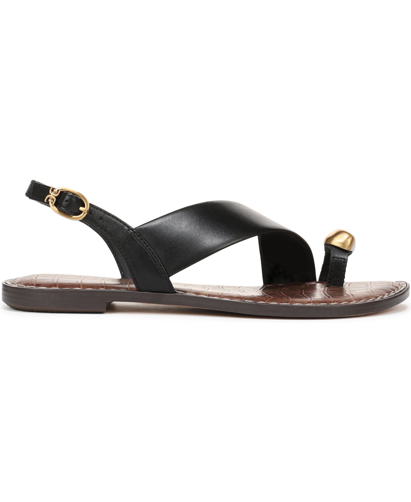 Женские сандалии Sam Edelman Grace Strappy, цвет: Чёрный кожаный — фото 2