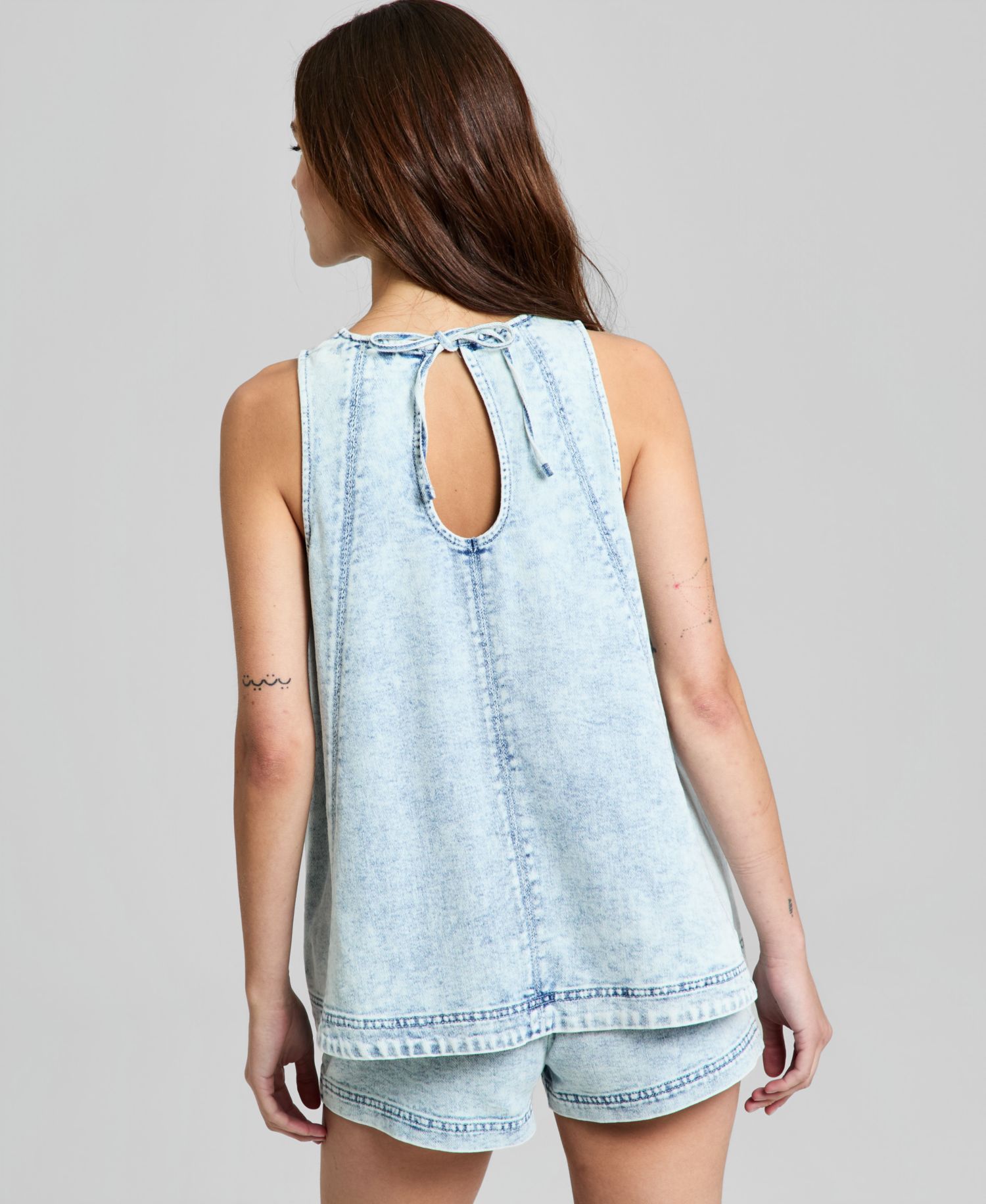 Women's Denim Sleeveless Tunic