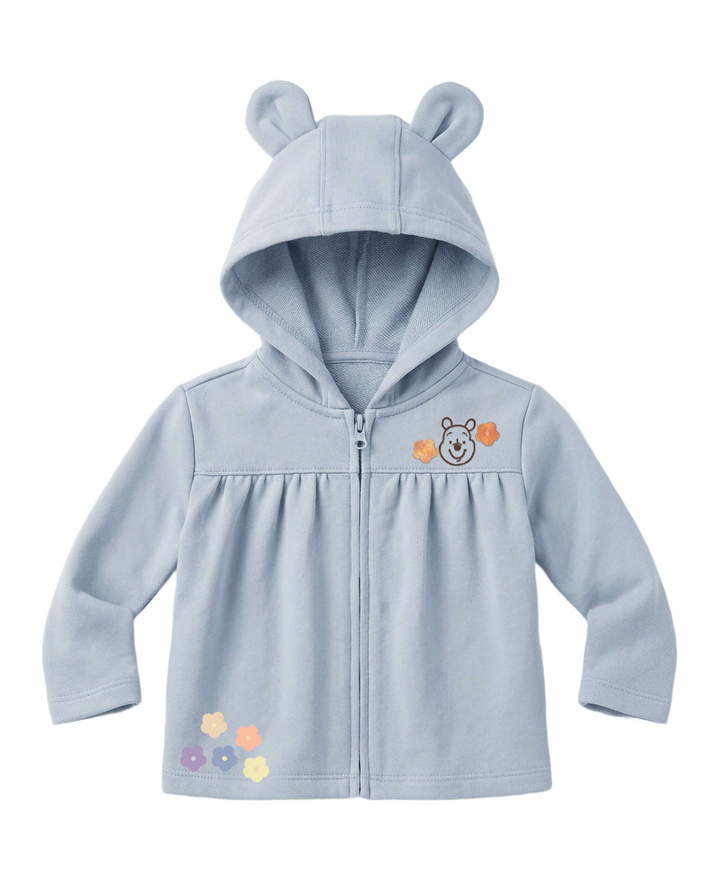 Детский комплект Disney Winnie the Pooh для девочки: куртка, боди и брюки с принтом, цвет: Синий / Кремовый — фото 3