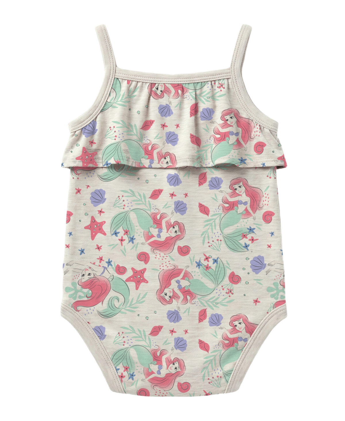 Disney Baby Girls' The Little Mermaid Print Bodysuit, 2-Pack
