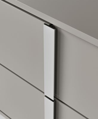 Erina 23.5" Wood Glossy 2-Drawer Nightstand