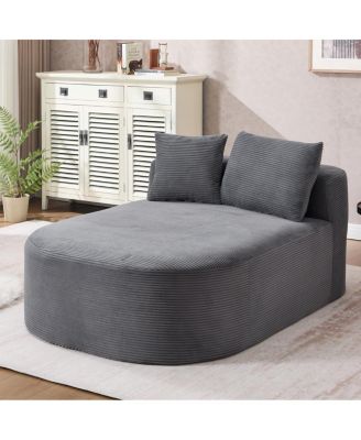 67.5" Indoor Corduroy Oversized Sleeper Sofa with Deep Seat Lounge