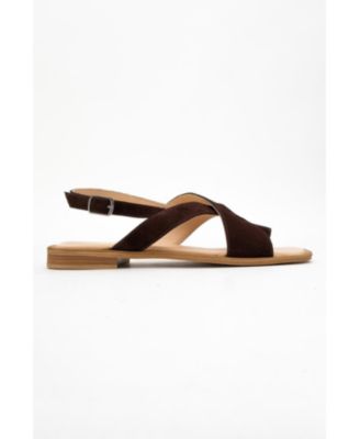 Forever & Always Women's Shoes Louna Leather Thong Sandals