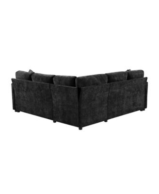 L-Shaped Sectional Sofa Bed with Hidden Storage and Sleeper Function