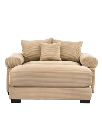 Oversized Cloud Modular Sectional Couch, Corduroy, Ottoman, Chaise