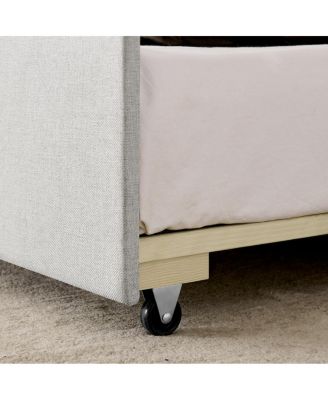 Twin Upholstery DayBed with Pop-up Trundle & USB Charging