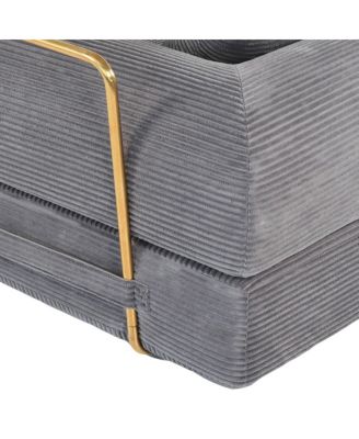 2-in-1 Foldable Sofa Bed, 75 Inch Folding Couch w/ Memory Foam Mattress & 2 Pillows