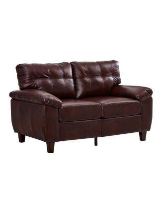 Modern 3-Seater & Loveseat Faux Leather Sofa with Storage