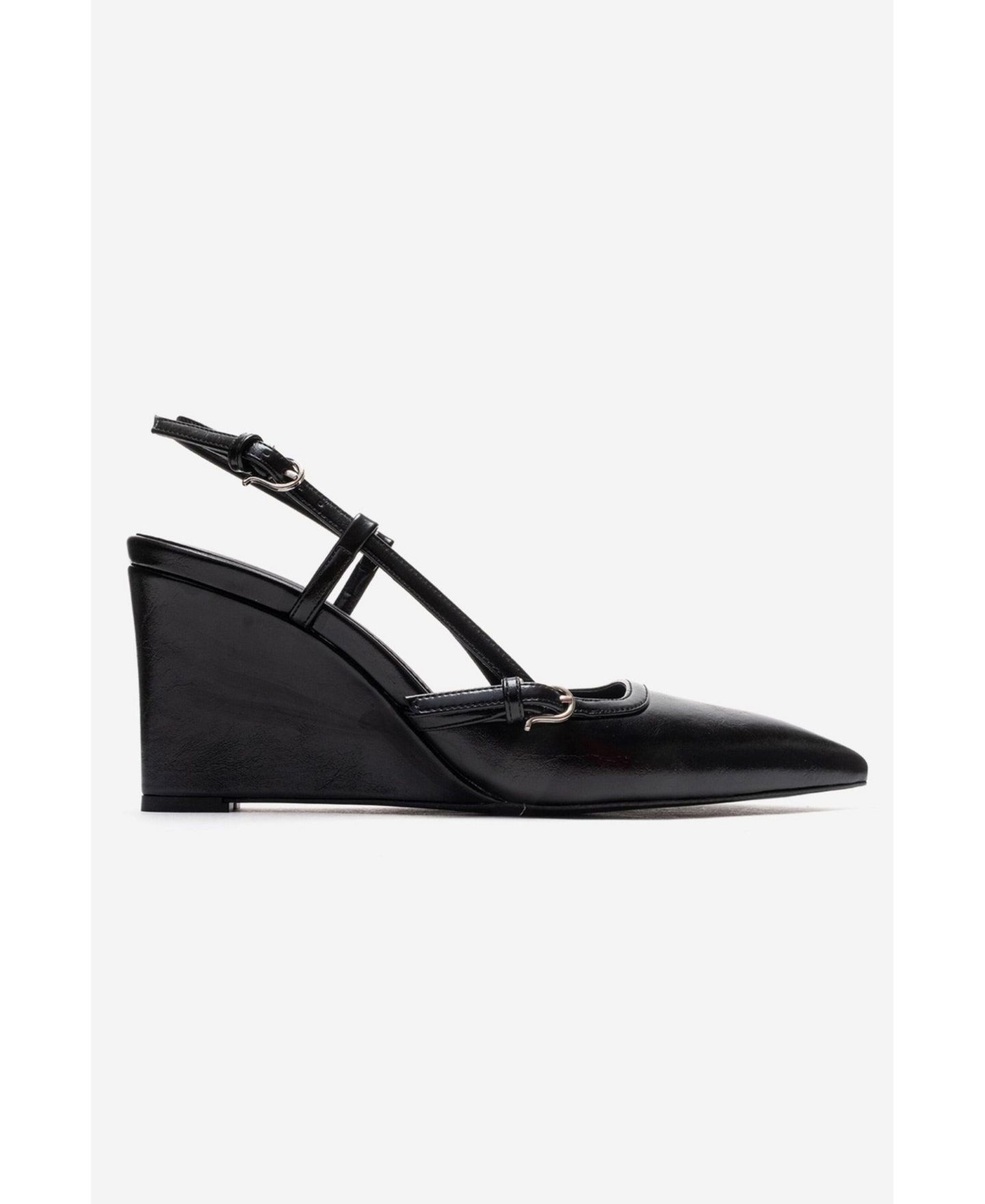 Женские туфли Prologue Shoes Celia Pointed Toe Wedge Pump, цвет: Чёрный — фото 4