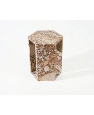 Luxury Marble Hexagon Side Table