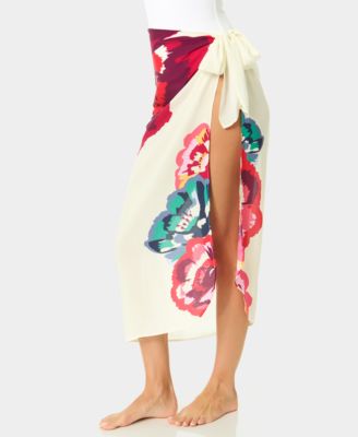 Women's Printed Tie-Waist Swim Cover-Up Pareo