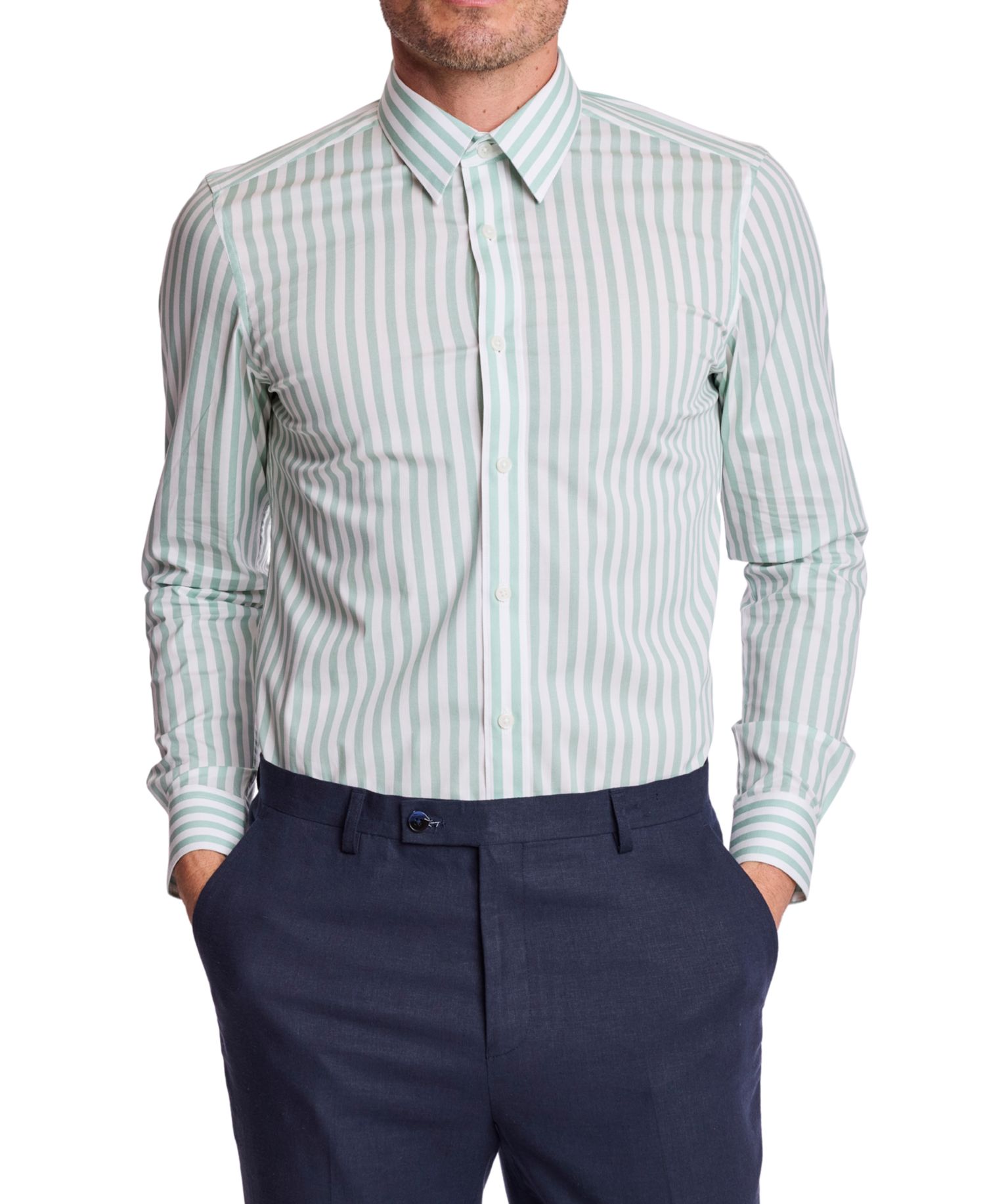 Men's Striped Slim-Fit Shirt