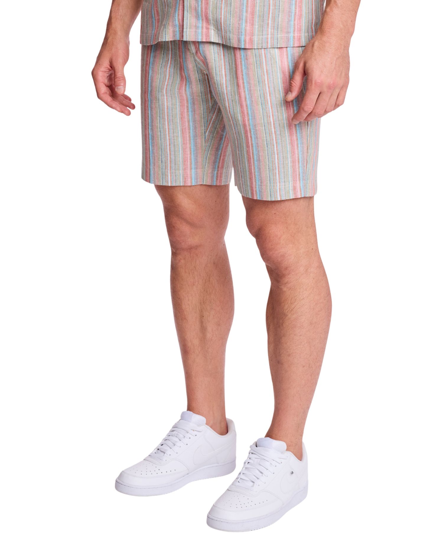 Men's Striped Slim-Fit Shorts