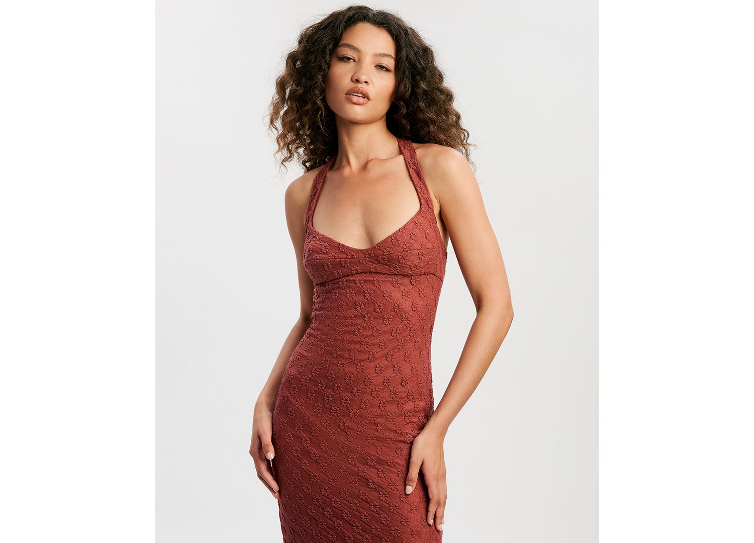 Women's Mariko Halter Neck Midi Dress