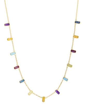 Multi Gemstone Necklace (7-1/4 ct. t.w.) in 14k Yellow Gold