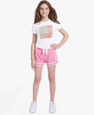 Girls' 7-16 Tie-Front Crewneck T-Shirt