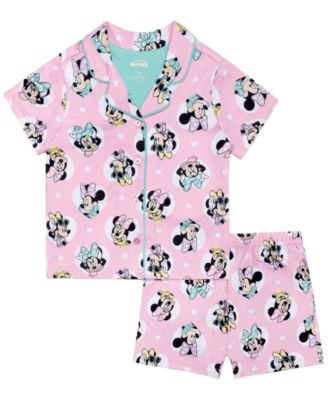 Girls' 2T-4T Notch Collar Top and Shorts, 2-Piece Set