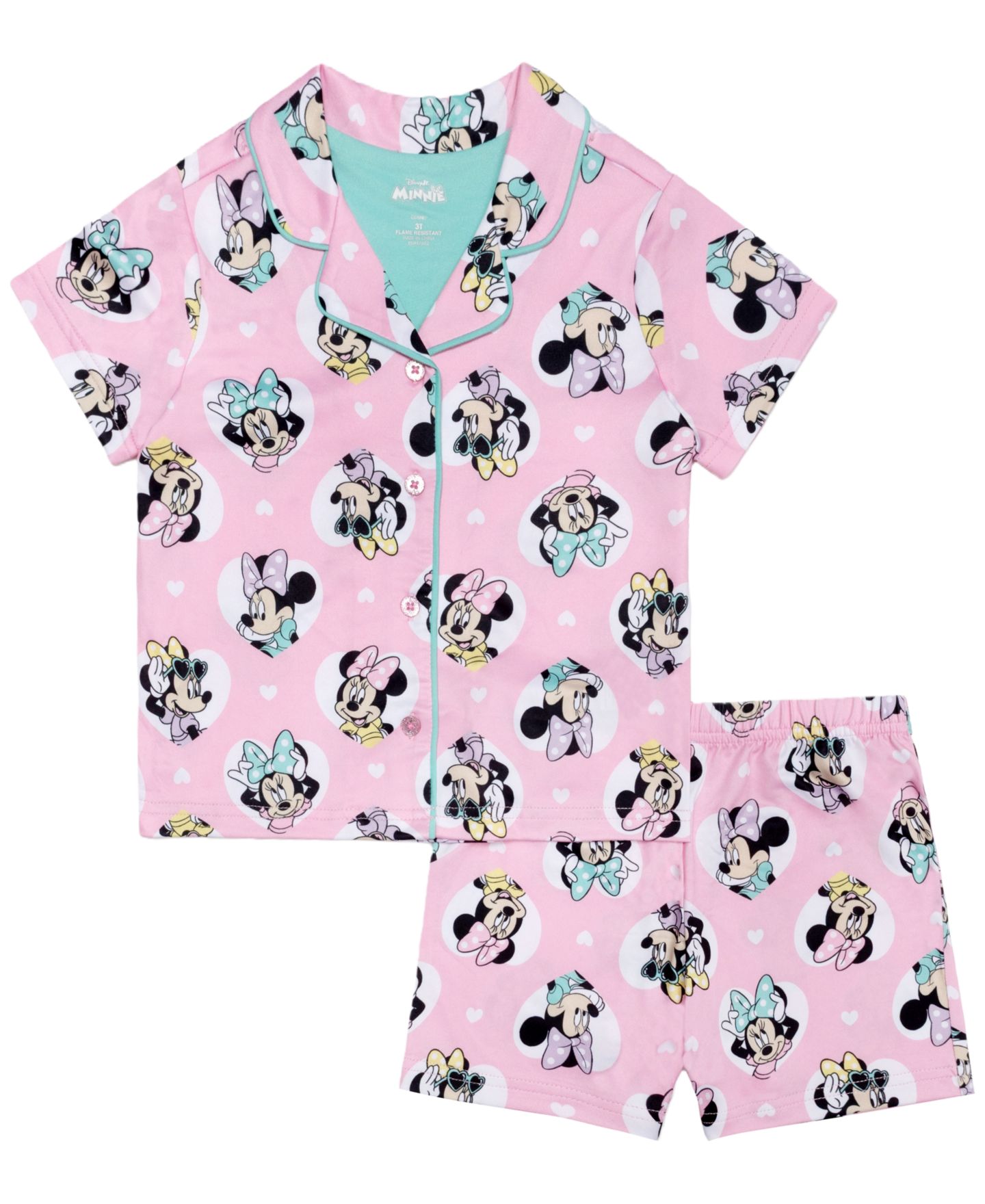 Детский комплект Minnie Mouse: топ с отложным воротником и шорты, 2T-4T, цвет: Assorted — фото 1