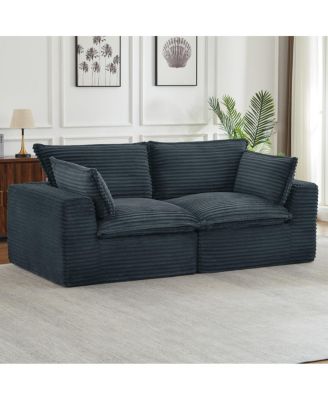 Loveseat Sofa, Cloud Boneless Couch, Modern Modular Sectional, Oversized