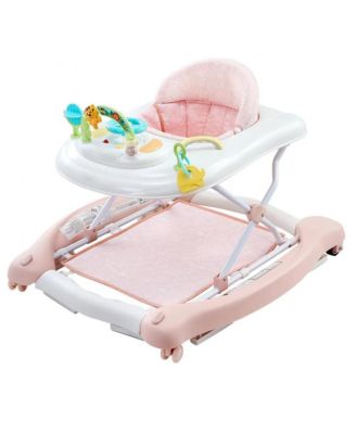 Toddler 5-in-1 Walker with Wheels & Adjustable Height Seat