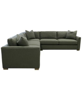 Corine 3-Pc. Upholstered Sectional Sofa Set with Toss Pillows