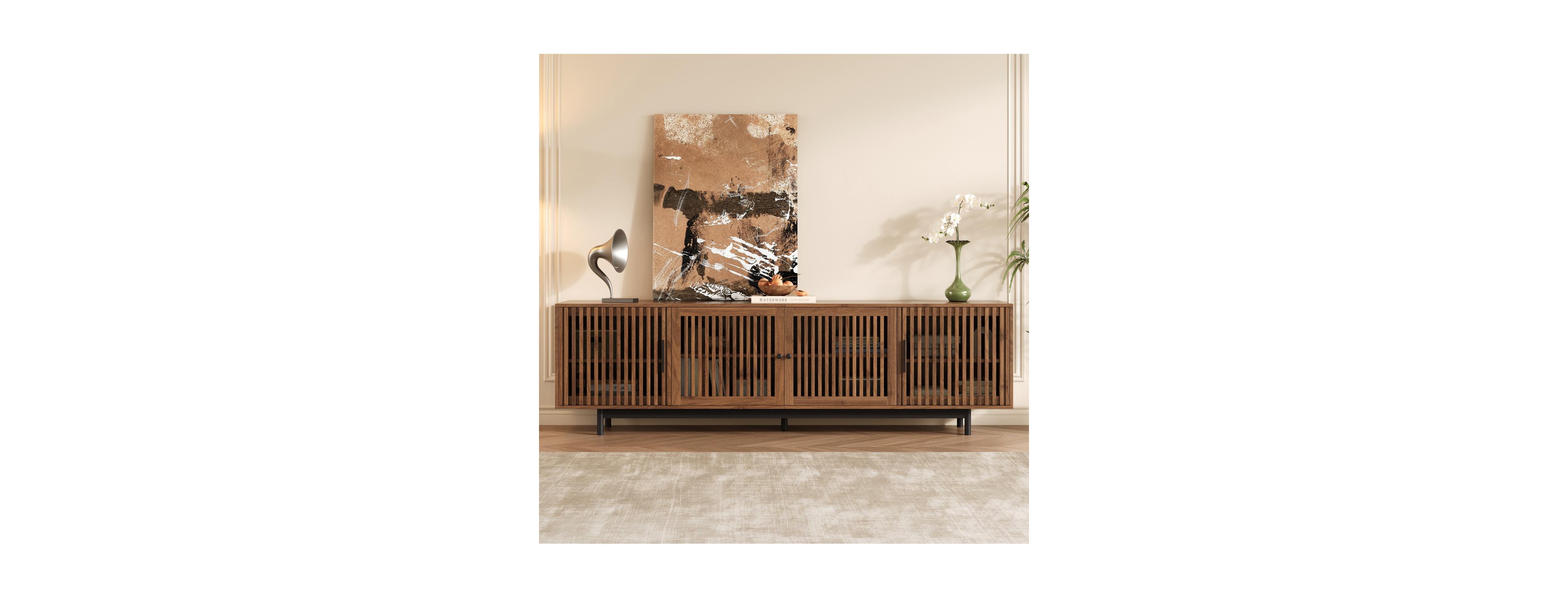 Streamdale Furniture Modern Tv Stand for TVs up to 85" with Storage & Cable Management