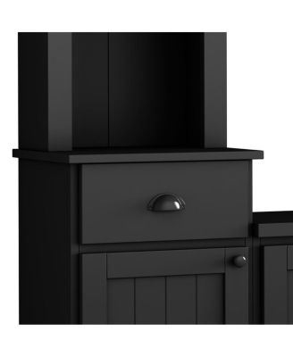 Minimalist Entertainment Wall Unit Set with Bridge for TVs Up to 75"