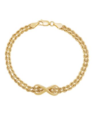 Rope Chain Bracelet in 10k Yellow Gold