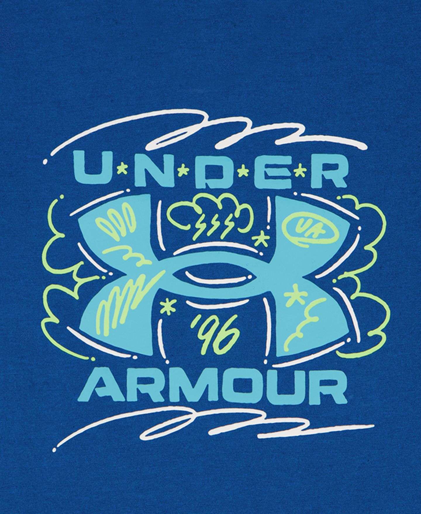 Детский комплект Under Armour: футболка и шорты с принтом, 2T-7, цвет: Синий — фото 4