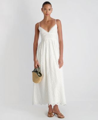 Women's V-Neck Trini Eyelet Maxi Dress